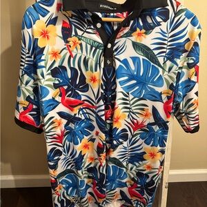Byrdgang men’s golf polo floral Brand new with tags